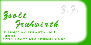 zsolt fruhwirth business card